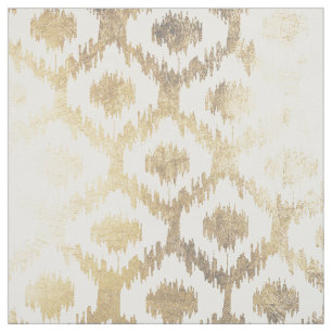 Moderne weiße Hand gezeichnetes ikat Stoff
