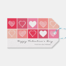 Moderne weiße Herzen Rot und Rosa Farben Valentine