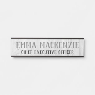 Moderne weiße Holz-Hängeschild Namensschild