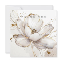 Moderne weiße Magnolie Gold Linien Kunst Blumenhoc