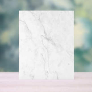 Moderne weiße Marmor Acrylschild