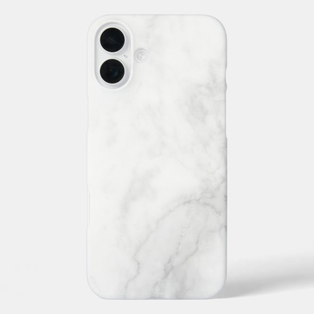 Moderne weiße Marmor Case-Mate iPhone Hülle (Rückseite)