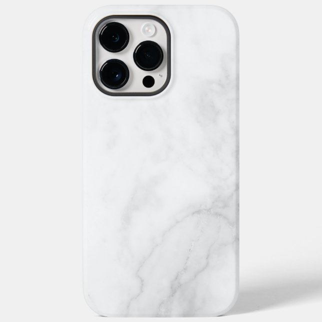 Moderne weiße Marmor Case-Mate iPhone Hülle (Rückseite)