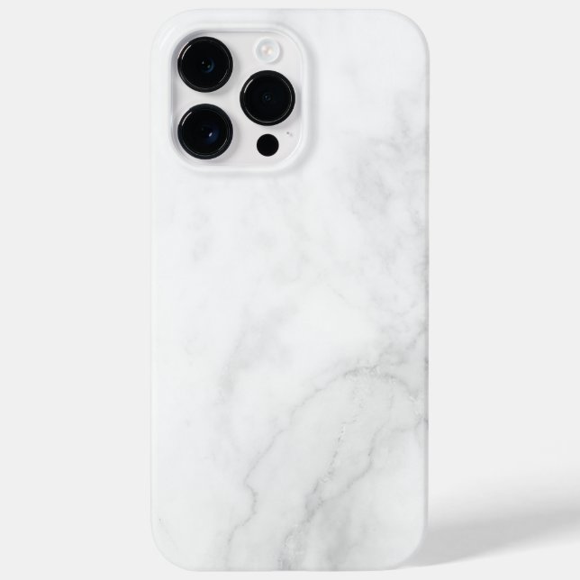 Moderne weiße Marmor Case-Mate iPhone Hülle (Rückseite)