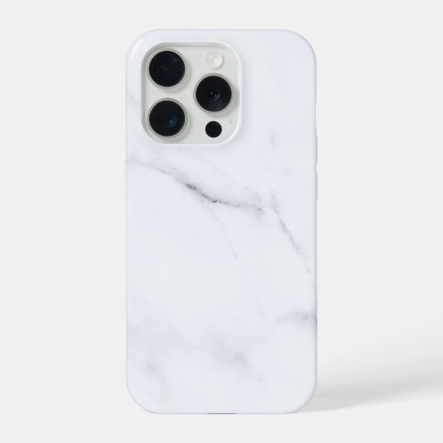 Moderne weiße Marmor iPhone Hülle (Rückseite)