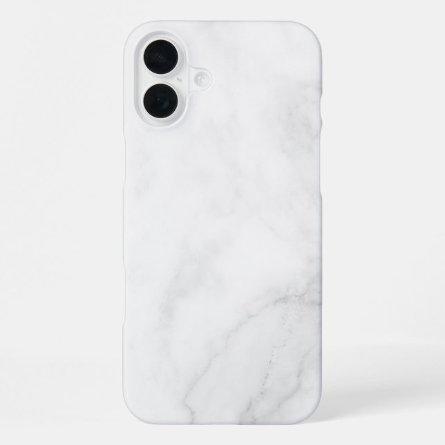 Moderne weiße Marmor iPhone Hülle (Rückseite)