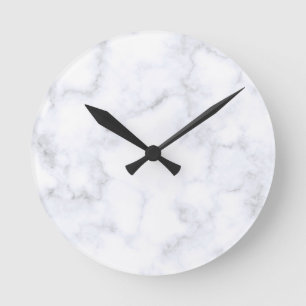 Moderne weiße Marmor Runde Wanduhr