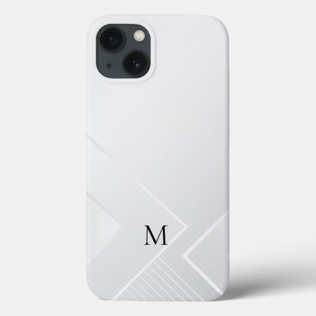 Moderne weiße Muster Case-Mate iPhone Hülle (Rückseite)