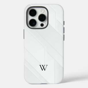 Moderne weiße Muster iPhone 16 Pro Hülle