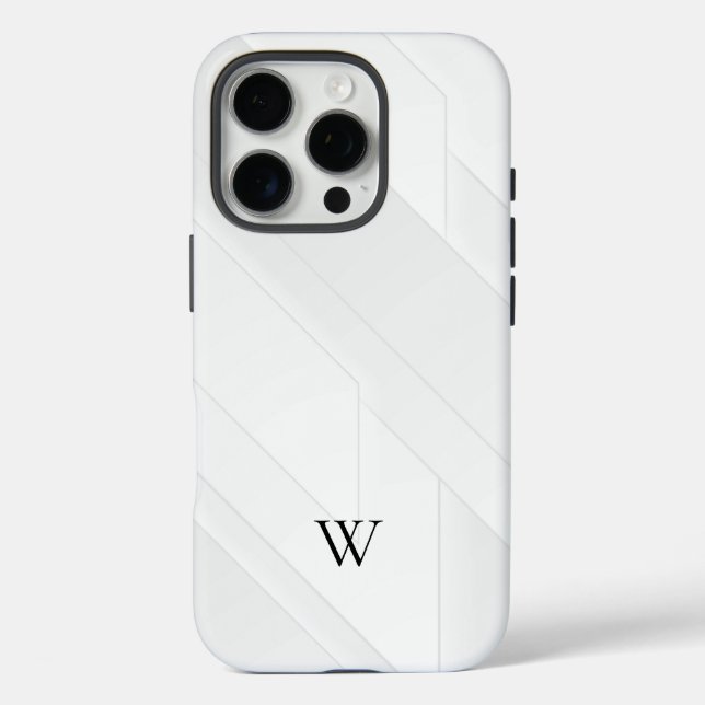 Moderne weiße Muster Case-Mate iPhone Hülle (Rückseite)