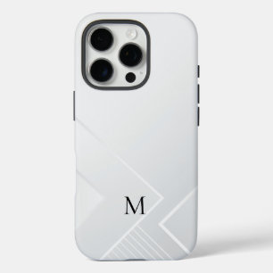 Moderne weiße Muster iPhone 16 Pro Hülle