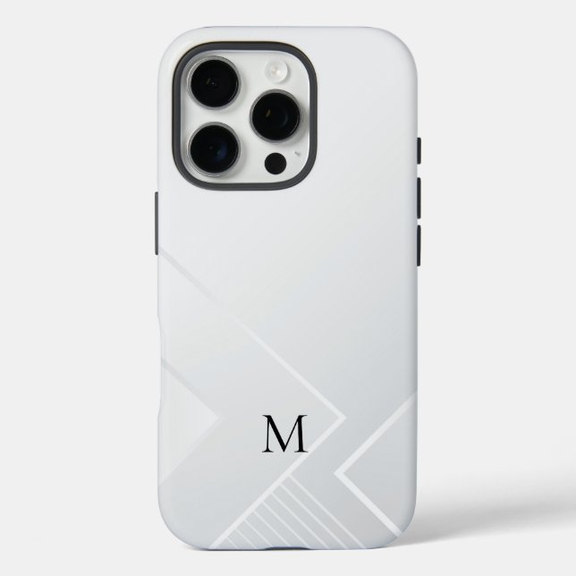 Moderne weiße Muster Case-Mate iPhone Hülle (Rückseite)