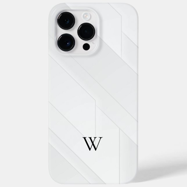 Moderne weiße Muster Case-Mate iPhone Hülle (Rückseite)