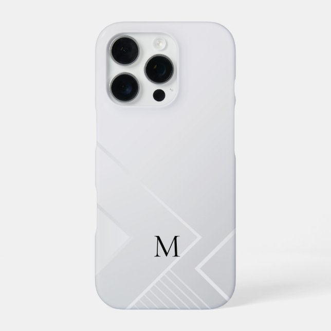 Moderne weiße Muster iPhone Hülle (Rückseite)