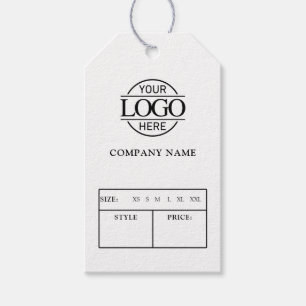 Moderne weiße Preisetikette für Business-Kleidung Geschenkanhänger