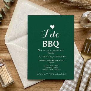 Moderne weiße Schrift i do Grillen Engagement Part Einladung