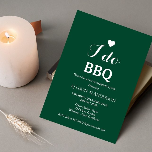 Moderne weiße Schrift i do Grillen Engagement Part Einladung (Von Creator hochgeladen)