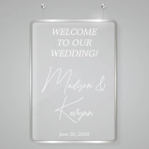 Moderne weiße Skriptpaare heißen Hochzeit Willkomm