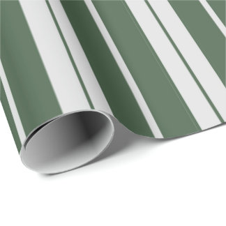Moderne, weiße Streifen Weihnachtsfeiertag Geschenkpapier