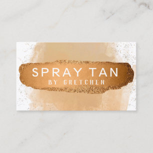 Moderne weiße und Bronze-Mobile Spray Tan Visitenkarte