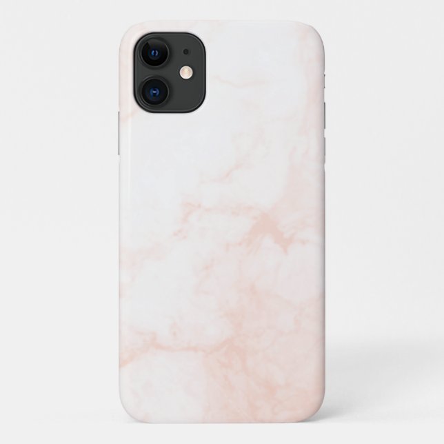 Moderne weiße und goldene Marmor Case-Mate iPhone Hülle (Rückseite)