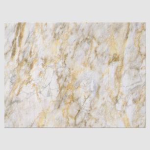 Moderne weiße und goldene Marmoroptik Seidenpapier