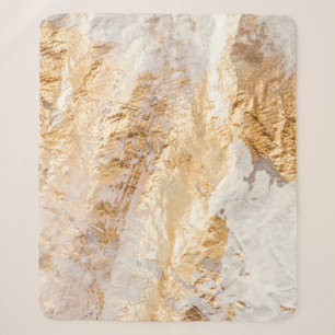 Moderne weiße und goldene Pinsel gemalte Hintergru Sherpadecke
