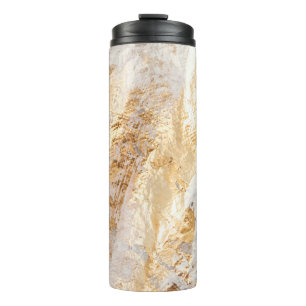 Moderne, weiße und goldfarbene Grundfarbe Tex Thermosbecher