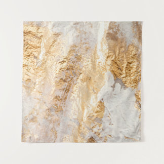 Moderne, weiße und goldfarbene Grundfarbe Tex Wandteppich