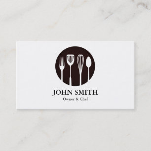 Moderne weiße und schwarze Bewirtung, Restaurant, Visitenkarte