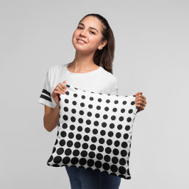 Moderne weiße und schwarze Halftone-Punkte Kissen