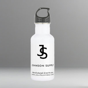 Moderne weiße Unternehmens-Logo für Geschäftsbranc Edelstahlflasche