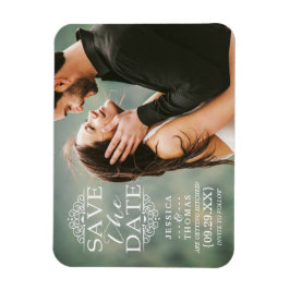 Moderne weiße Wirbel | Benutzerdefiniertes Foto Sa Magnet