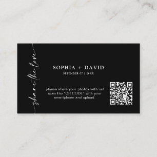 Moderne Weitergabe der Liebe QR Code Hochzeitkarte Begleitkarte