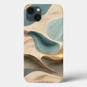 Moderne Welle in beigem Blau Case-Mate iPhone Hülle