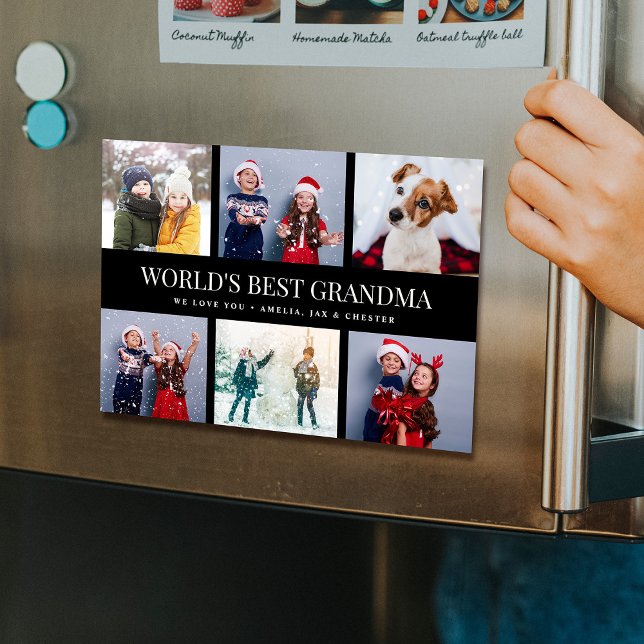Moderne Welt BEST GRANDMA Foto Collage Magnet (Von Creator hochgeladen)