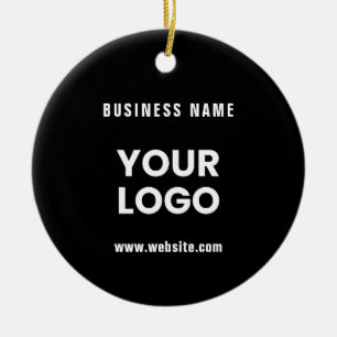 Moderne Werbe-Logo & Text Bearbeitbare Farbe Keramik Ornament