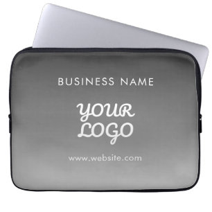 Moderne Werbe-Logo & Text Bearbeitbare Farbe Laptopschutzhülle