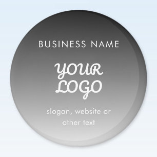 Moderne Werbe-Logo & Text Bearbeitbare Farbe Magnet