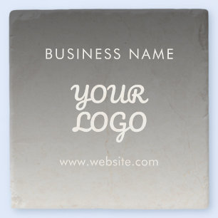 Moderne Werbe-Logo & Text   Bearbeitbare Farbe Steinuntersetzer