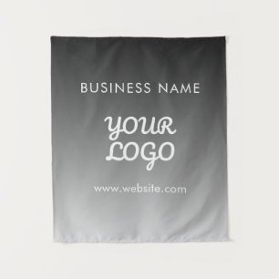 Moderne Werbe-Logo & Text Bearbeitbare Farbe Wandteppich