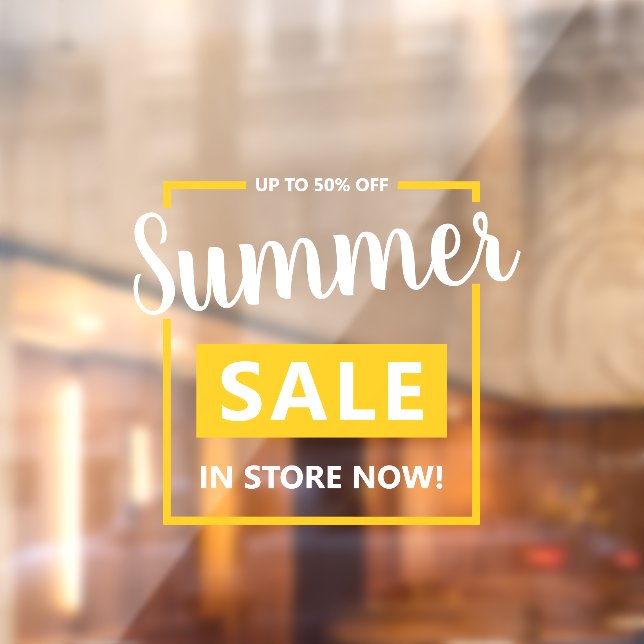 Moderne Werbeaktion für den Verkauf von Werbespots Fensteraufkleber (Blatt 2)