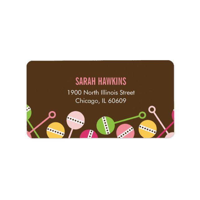 Moderne Werbeschilder adressen Adressaufkleber (Vorne)