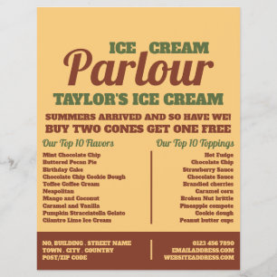 Moderne Werbung für Eiscreme Flyer