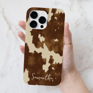 Moderne Western Country Cowgirl braune Schrift Nam Case-Mate iPhone 14 Pro Max Hülle