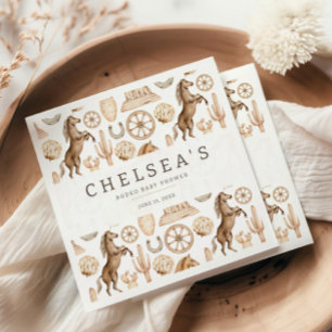 Moderne Western Rodeo Wasserfarbe Kinderdusche Serviette