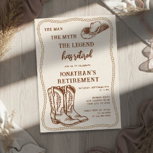 Moderne westliche rustikale Cowboy-Stiefel-Ruhesta Einladung