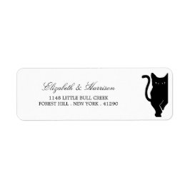 Moderne whimsical Black Cat Wedding