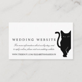 Moderne whimsical Black Cat Wedding Website Beilag Begleitkarte