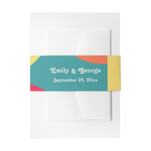 Moderne Whimsical farbenfrohe Groovy Abstrakte Hoc Einladungsbanderole